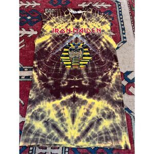 Vintage 1980s Iron Maiden Tie Dye Tank Top Band Tee Symmetria M Power Slave